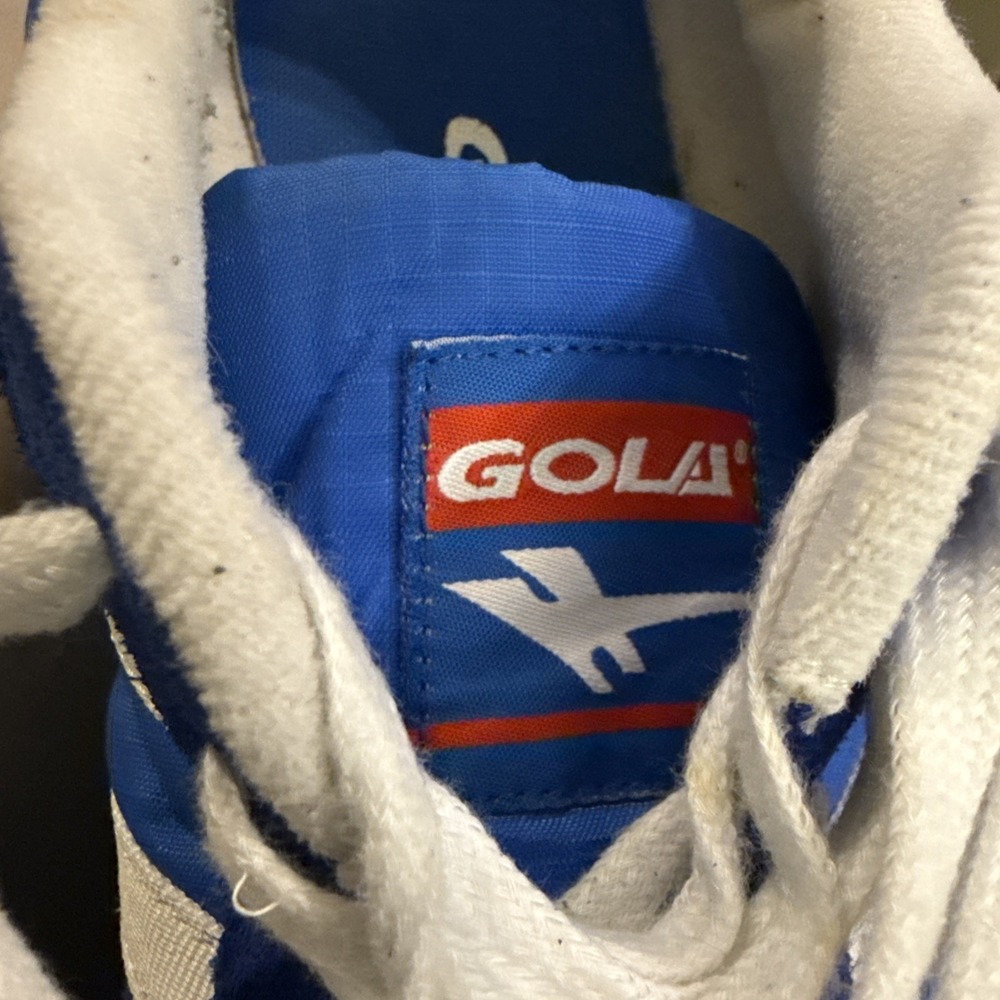 Gola Men's Size 9 Retro Track Running Shoes Blue White Red Nylon Suede Athletic - Picture 13 of 13